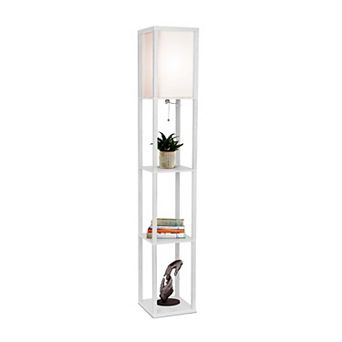 Brightech Maxwell 63" 3-shelf Led Floor Lamp With Lantern Shade