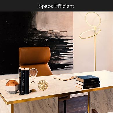 Brightech Eclipse 79" Led Torchiere Floor Lamp With Adjustable Rings