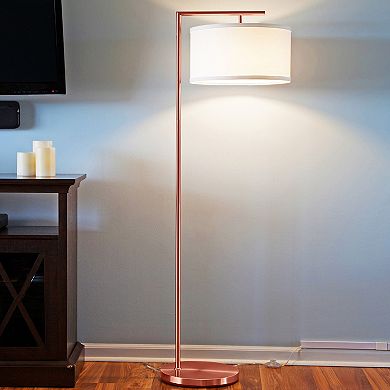 Brightech Montage Modern 60" Led Arc Floor Lamp With Drum Shade