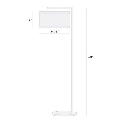Brightech Montage Modern 60" Led Arc Floor Lamp With Drum Shade