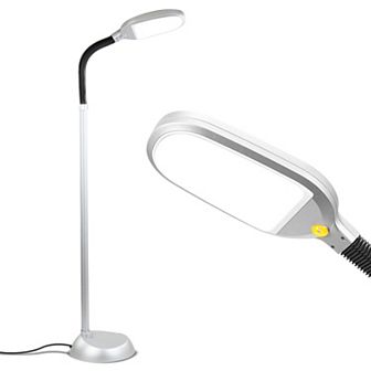 Brightech Litespan 53" Dimmable Led Reading Task Lamp With Height Adjustable Gooseneck Head
