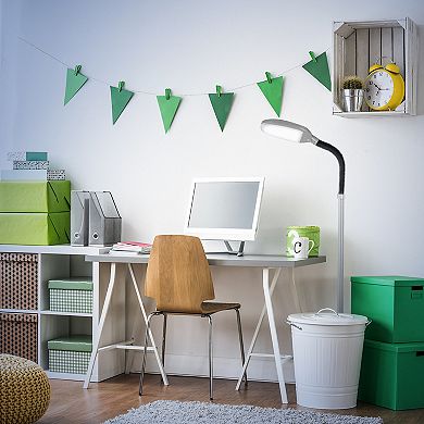 Brightech Litespan 53" Dimmable Led Reading Task Lamp With Height Adjustable Gooseneck Head