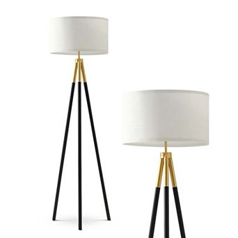 Brightech Levi 61" Led Contemporary Tripod Floor Lamp With Drum Shade