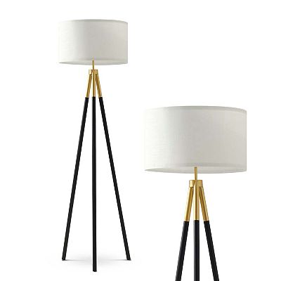Brightech Levi 61 Led Contemporary Tripod Floor Lamp With Drum Shade