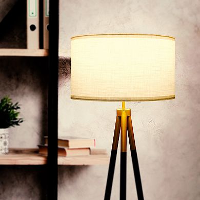 Levi Led Black And Gold Tripod Floor Lamp