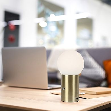 Brightech Kai 11" Dimmable Led Modern Table Lamp With Usb Port