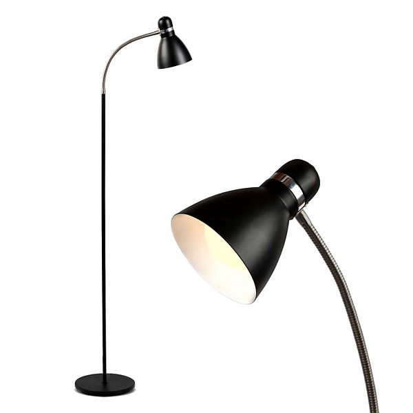 Avery 63 in. Black LED Modern Contemporary Floor Lamp With Dimmable Light