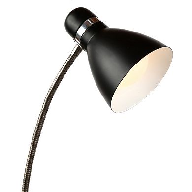Brightech Avery 63" Adjustable Gooseneck LED Floor Lamp for Reading in Black Finish