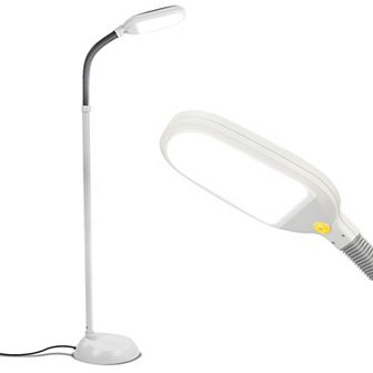 Brightech Litespan 53" Dimmable Led Reading Task Lamp With Height Adjustable Gooseneck Head