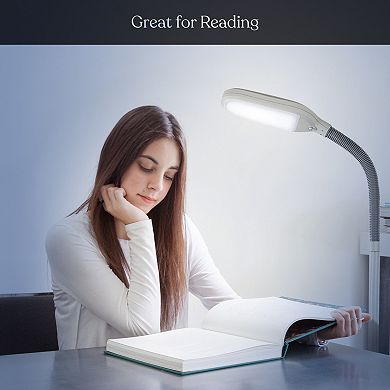 Brightech Litespan 53" Dimmable Led Reading Task Lamp With Height Adjustable Gooseneck Head