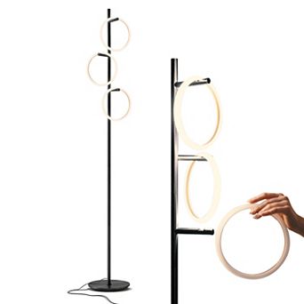 Brightech Saturn 66" Led Modern Floor Lamp With 3 Removable Light Rings