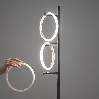 Brightech Saturn 66" Led Modern Floor Lamp With 3 Removable Light Rings