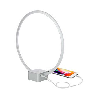 Brightech Circle 15" Dimmable Modern Led Desk Lamp With Usb Port