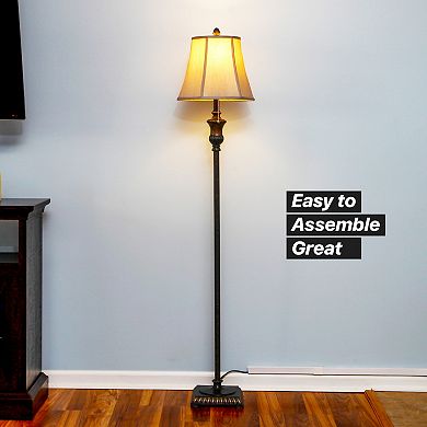 Brightech Sophia 63" Led Classic Floor Lamp With Fabric Shade