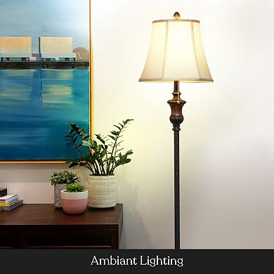 Brightech Sophia 63" Led Classic Floor Lamp With Fabric Shade