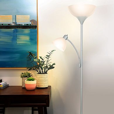 Brightech Sky Dome Plus 72" Led Torchiere Floor Lamp With 1 Reading Arm