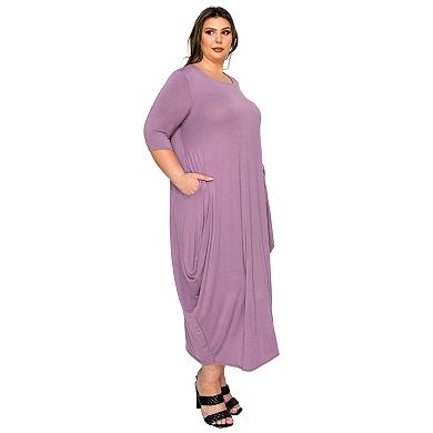 Plus Size Evelyn Bubble Hem Pocket Dress