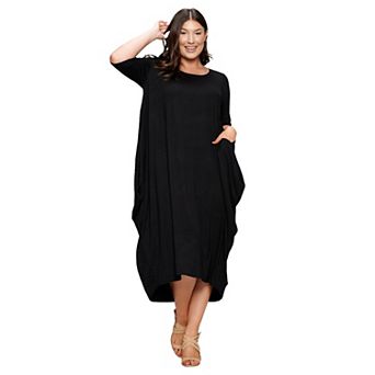 Plus Size Evelyn Bubble Hem Pocket Dress