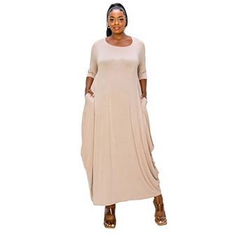 Plus Size Evelyn Bubble Hem Pocket Dress