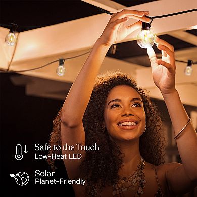 Brightech Ambience Pro 27 Ft. Outdoor Solar Led String Lights With Soft White Hue