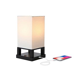 Brightech Maxwell 14" Led Modern Table Nightstand Lamp With Usb Port