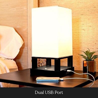 Maxwell LED Table Lamp with USB Charging Ports