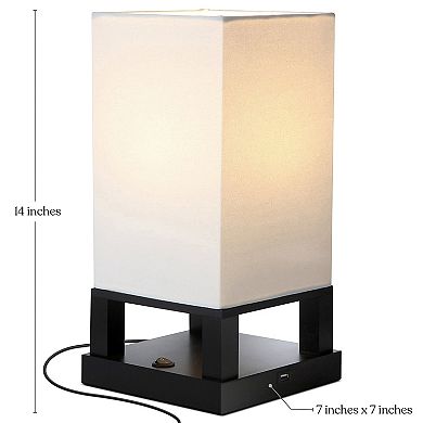 Brightech Maxwell 14" Led Modern Table Nightstand Lamp With Usb Port