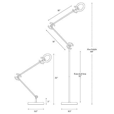 Brightech Sage 68" Led 2-in-1 Floor Or Desk Lamp With 3 Color Modes