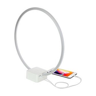 Brightech Circle 15" Dimmable Modern Led Desk Lamp With Usb Port