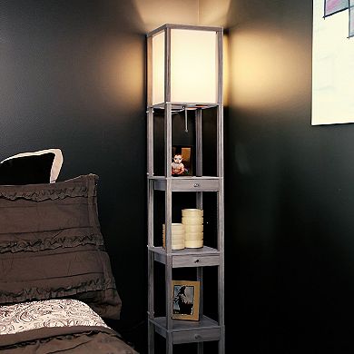 Maxwell LED Shelf Lamp with Drawers