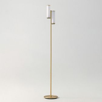 Brightech Gemini 64" Dimmable Led Modern Tree Floor Lamp in Gold Finish