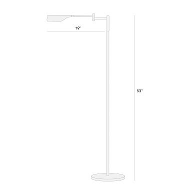 Brightech Leaf 53" Led Modern Pharmacy Reading Floor Lamp With Adjustable Neck