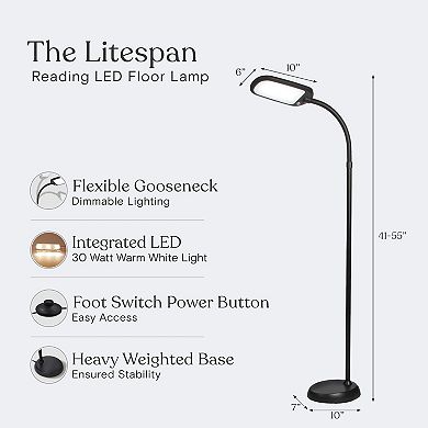 Brightech Litespan Slim 55" Led Floor Lamp With Adjustable Color Temperatures