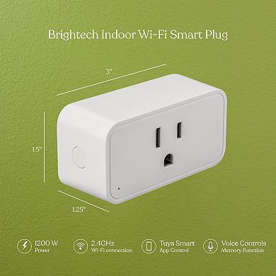 Brightech Smart Wi-fi Indoor Plug With App Control, Timer, And Dimmer