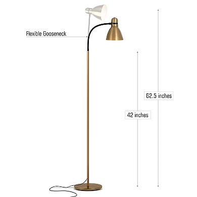 Brightech Avery 63" Adjustable Gooseneck Led Reading Floor Lamp