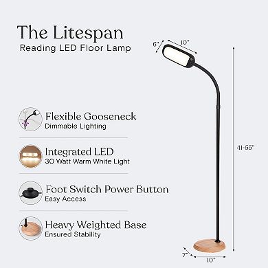 Brightech Litespan Slim 55" Led Floor Lamp With Adjustable Color Temperatures