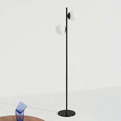 Brightech Sphere 65" Led Modern Tree Floor Lamp With Frosted Globes