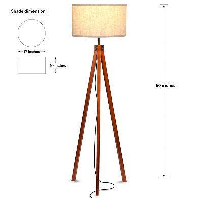 Eden LED Floor Lamp - Wood
