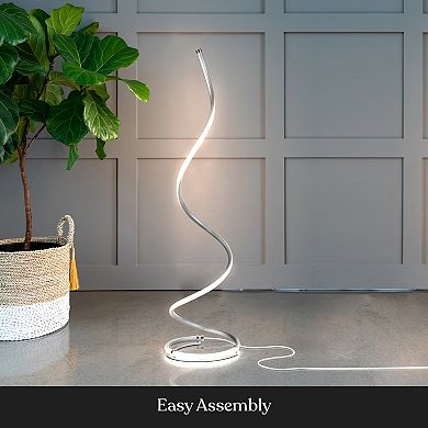 Allure LED Spiral Lamp - Silver