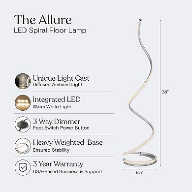 Brightech Allure 38" Dimmable Led Floor Lamp