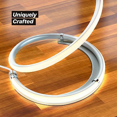 Allure LED Spiral Lamp - Silver