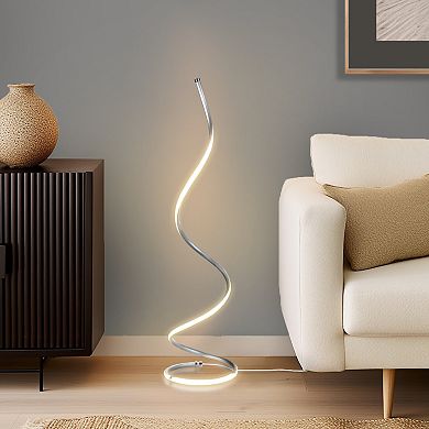 Allure LED Spiral Lamp - Silver