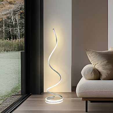 Allure LED Spiral Lamp - Silver