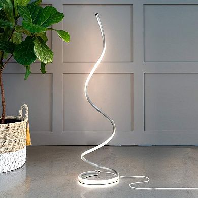 Allure LED Spiral Lamp - Silver