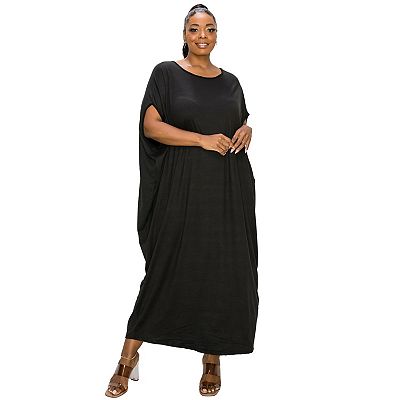 plus size maxi kaftan dresses NOBRAND Women's Plus Size Kaftan Dress Plus Size Maxi Dress Moo Moos Beach Cover Up,Bathing Suit Cover-Up Loungewear, Size: One Size