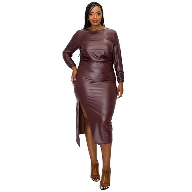 slim fit dress slacks Believe In You Faux Leather Dress – By Alexa Rae