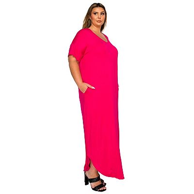 chinese dress ladies Tribal Ikat Elegant Maxi Pocket Dress in Viscose Silk