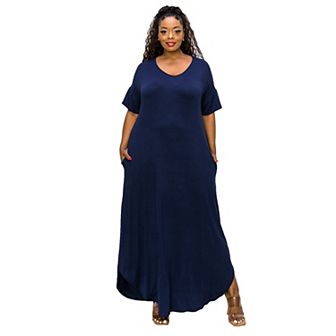 Plus Size Scarlett Maxi Pocket Dress