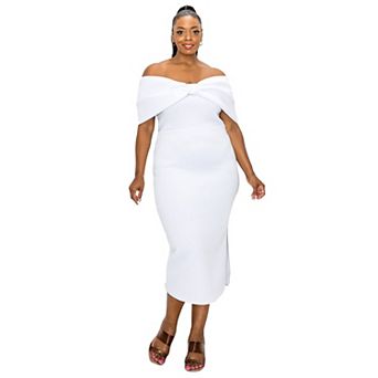 Zariah Ribbon Detail Midi Dress