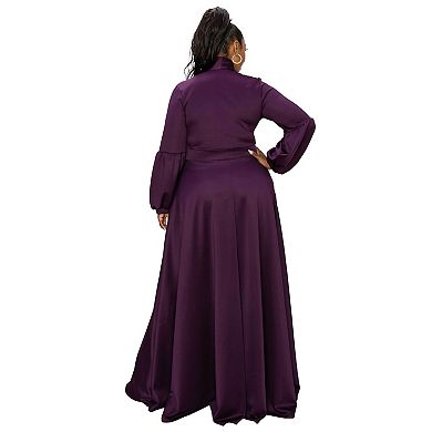 Bella Donna Dress with Ribbon and Bishop Sleeves